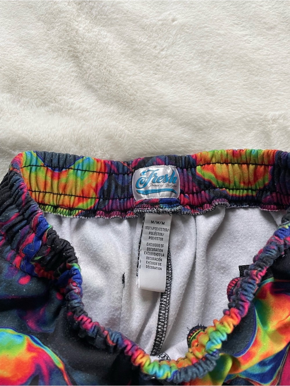 Black Multicolor Psychedelic Jogger Pants - Picture 5 of 6